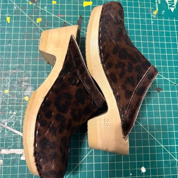 No.6 animal pony hair mid hight clog mules size 38 - Picture 6 of 6